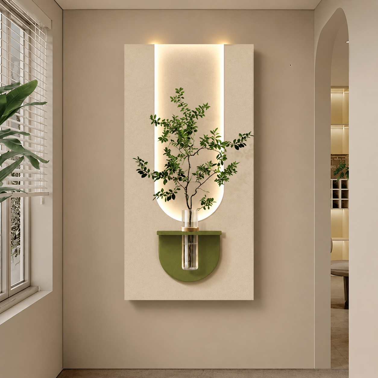 50x90 LED’li Tablo – Vazolu Özel Tasarım Duvar Dekoru
