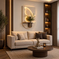 Kelebek Figürlü LED Aydınlatmalı Duvar Dekoru & Raflı Pano – 50x90 cm