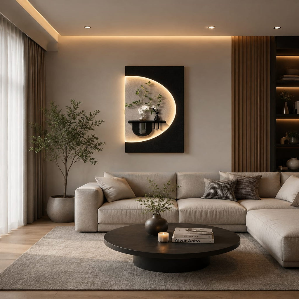 50x90 LED’li Tablo – Vazolu Özel Tasarım Duvar Dekoru